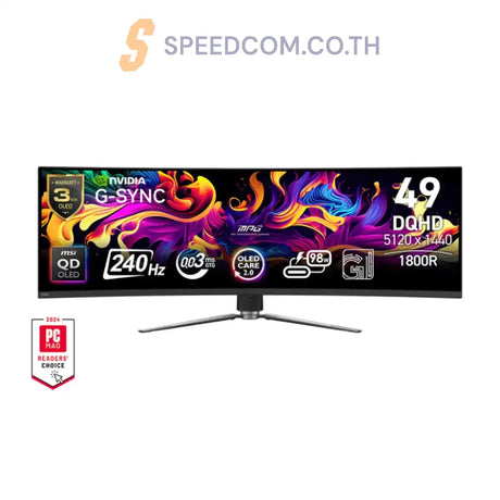 จอมอนิเตอร์ MSI MPG 491CQPX QD-OLED 49.0" Curve 240Hz สีดำ