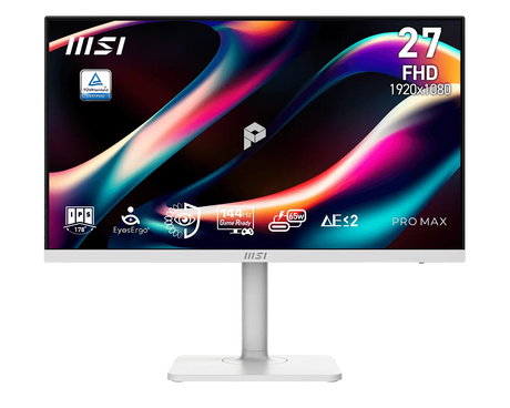 จอมอนิเตอร์ MSI PRO MAX 271PHW E14 27" FHD IPS 144Hz สีขาว 