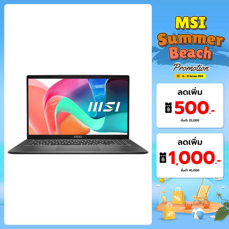 โน๊ตบุ๊ค MSI Modern 15 F13MXG-859TH i5 Gen 13  สีเทา (Platinum Gray)SpeedCom