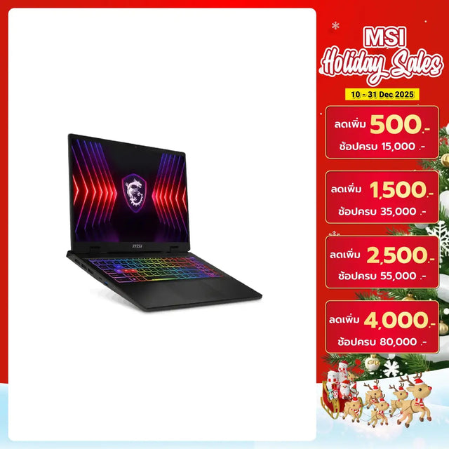 โน๊ตบุ๊ค MSI Sword 16 HX-B14VEKG-1023TH I5 Gen14 สีเทา (Cosmos Gray) - SpeedCom