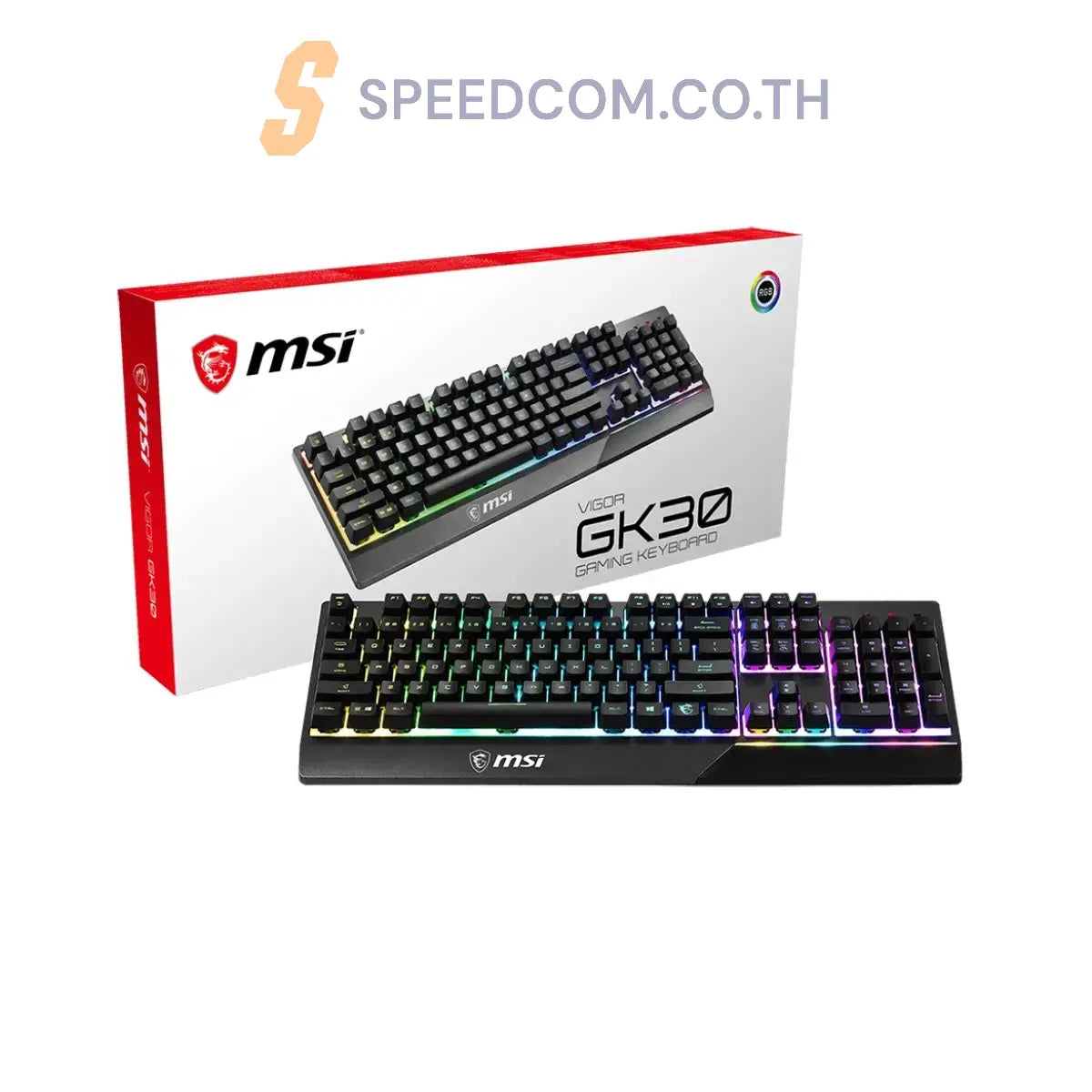 คีย์บอร์ด MSI VIGOR GK30 Plunger Switches สีดำ - SpeedCom