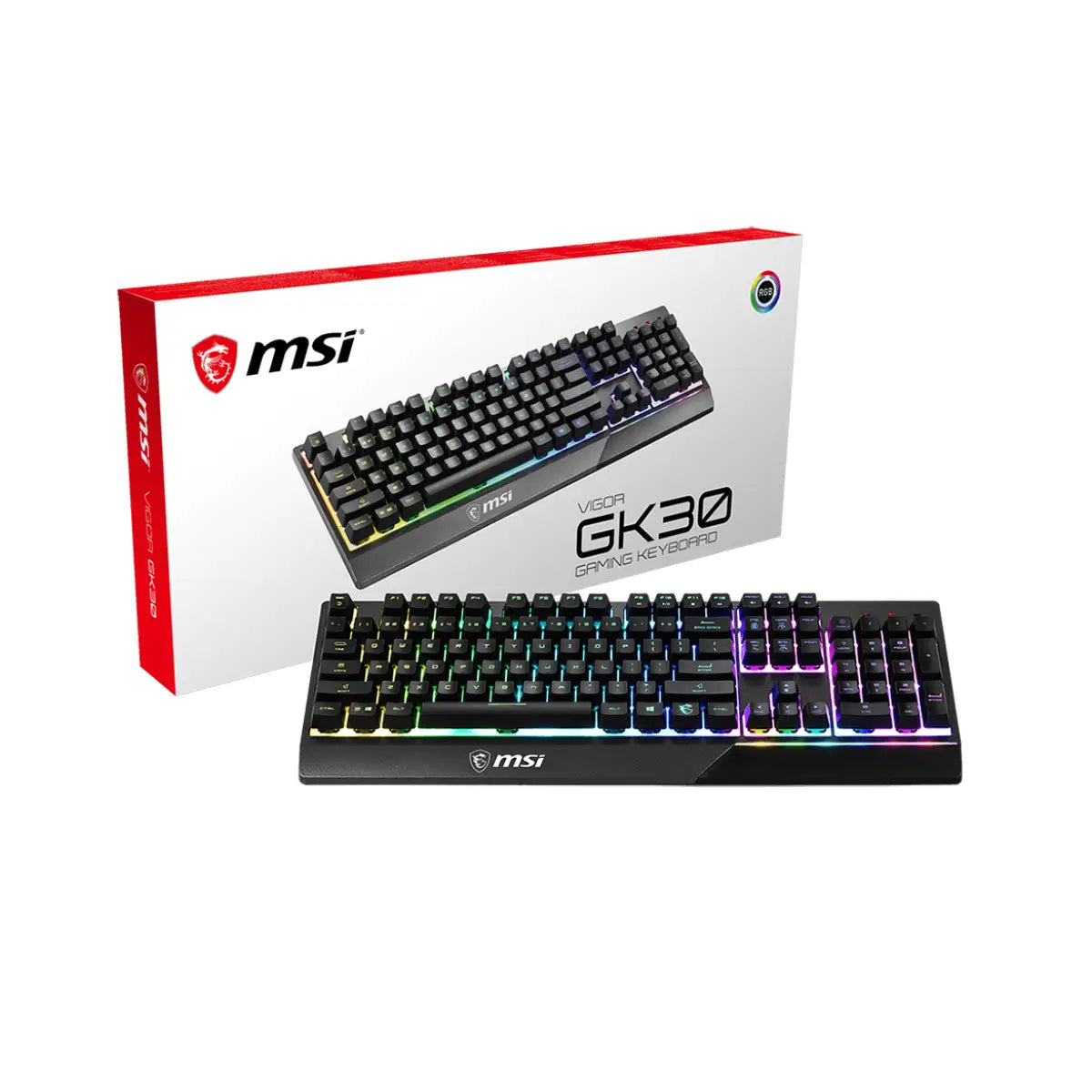 คีย์บอร์ด MSI VIGOR GK30 Plunger Switches สีดำ - SpeedCom