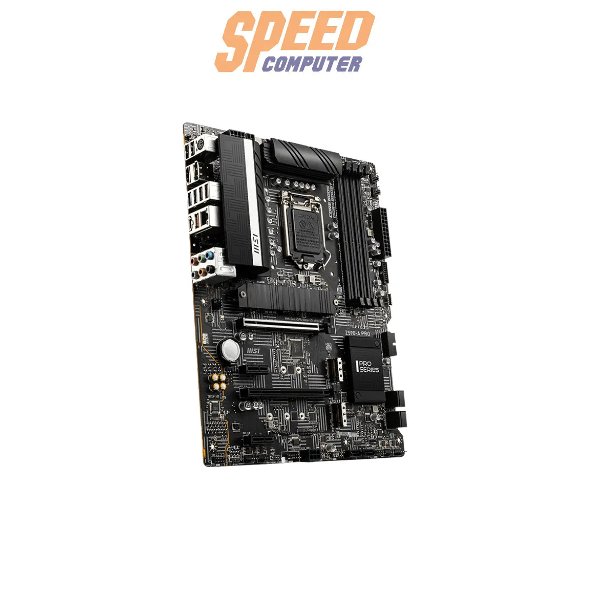 เมนบอร์ด MSI รุ่น Z590-A PRO รองรับ DDR4 และซีพียู LGA1200 ขนาด ATX สีดำ เหมาะสำหรับการประกอบพีซีประสิทธิภาพสูง