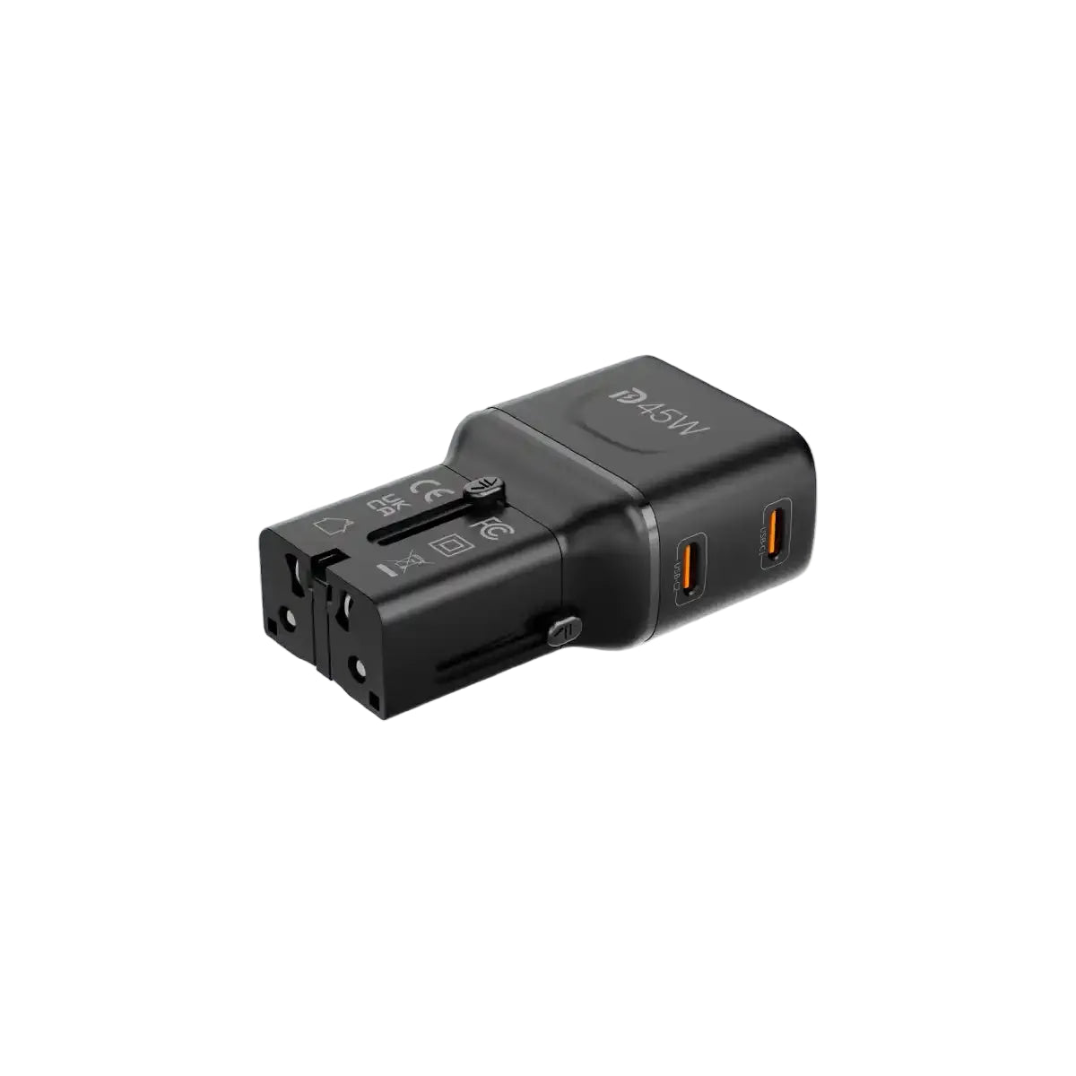 หัวแปลงปลั๊กไฟ Mazer Travel Pocket PD 45W Universal Travel Charger