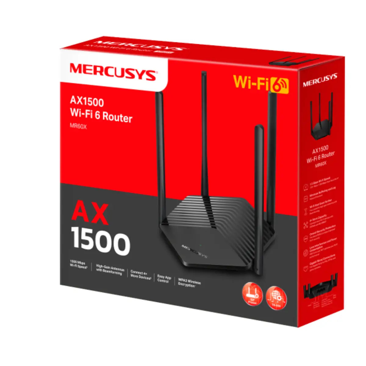 อุปกรณ์ขยายสัญญาณ Mercusys MR60X AX1500 Dual-Band Wi-Fi 6 - SpeedCom