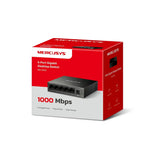 สวิตช์ฮับ Mercusys MS105GS 5-Port Gigabit Desktop Switch สีดำ