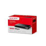 สวิตช์ฮับ Mercusys MS108GS 8-Port Gigabit Desktop Switch สีดำ