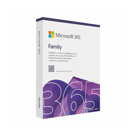 ซอฟต์แวร์ลิขสิทธิ์เเท้ Microsoft 365 Family English APAC SUBSCR 1 Year Media less 2021 1 To 6 People