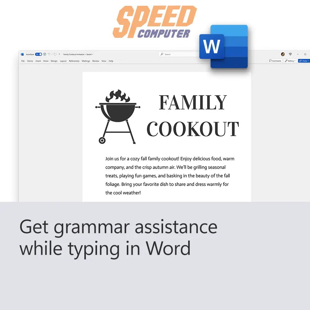 ซอฟต์แวร์ลิขสิทธิ์เเท้ Microsoft Office Home and Business 2024 ESD (EP2-06604)SpeedCom