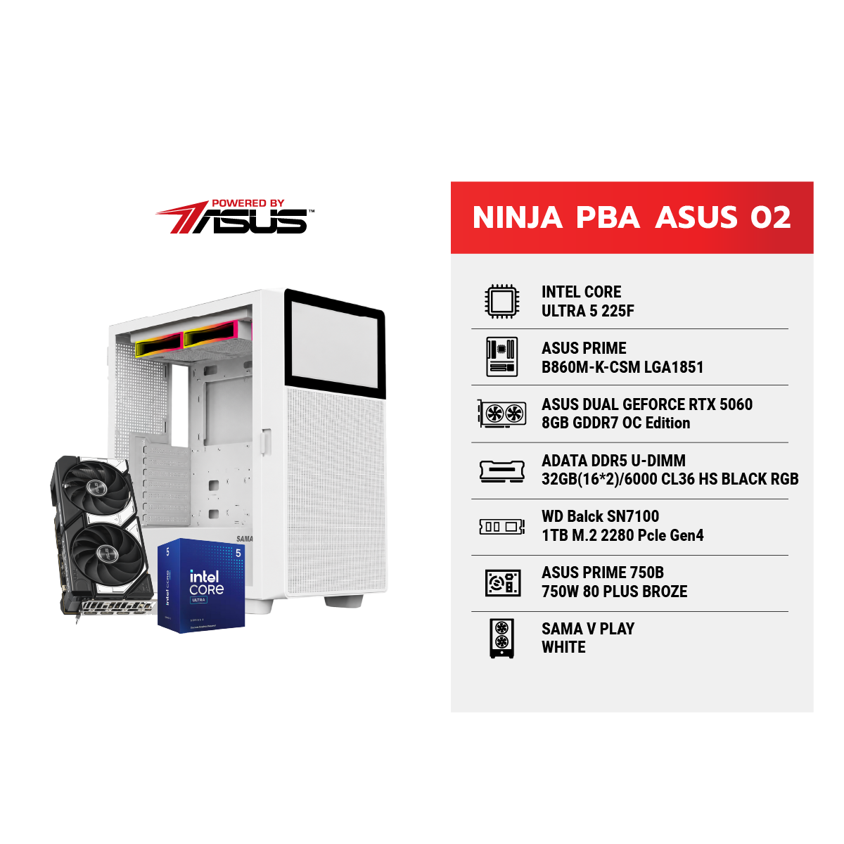 คอมประกอบ NINJA 02 Powered By ASUSSpeedCom