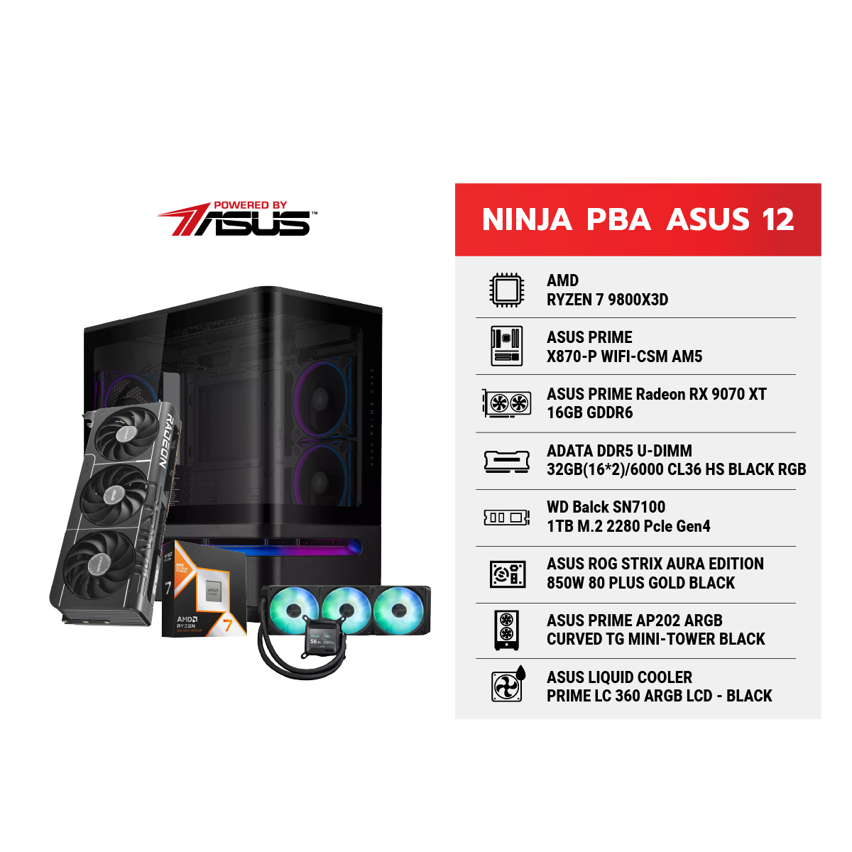 คอมประกอบ NINJA 12 Powered By ASUSSpeedCom