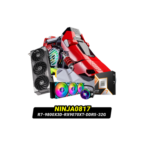 คอมประกอบ NINJA0817-R7-9800X3D-RX9070XT-DDR5-32G Powered By ASUS - SpeedCom