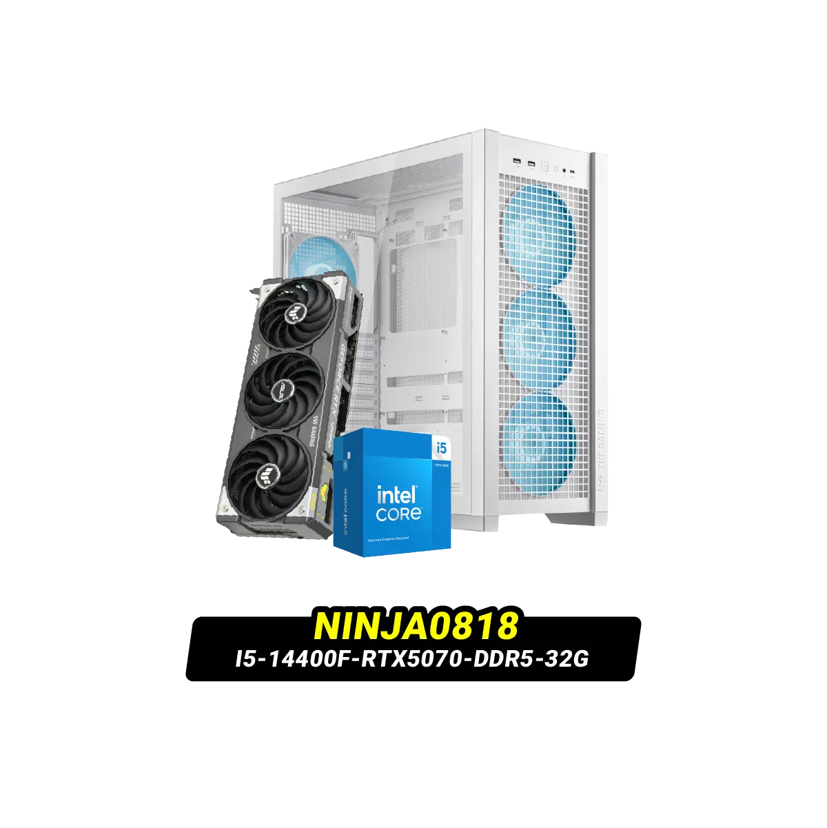 คอมประกอบ NINJA0818-I5-14400F-RTX5070-DDR5-32G Powered By ASUS - SpeedCom
