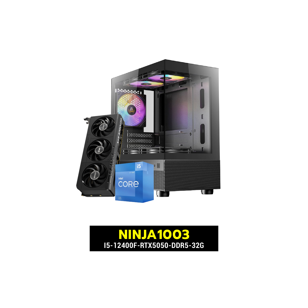 คอมประกอบ NINJA1003-I5-12400F-RTX5050-DDR5-32G - SpeedCom