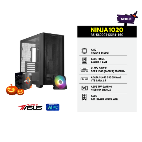 คอมประกอบ NINJA1020-R5-5600GT-DDR4-16G Powered BY ASUS