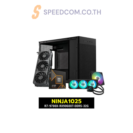 คอมประกอบ NINJA1025-R7-9700X-RX9060XT-DDR5-32G Powered BY ASUS