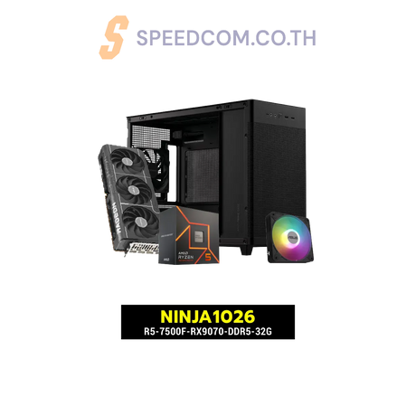 คอมประกอบ NINJA1026-R5-7500F-RX9070-DDR5-32G Powered BY ASUS