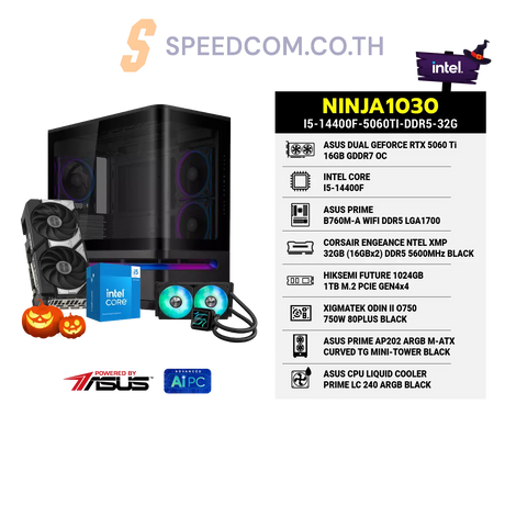 คอมประกอบ NINJA1030-I5-14400F-5060TI-DDR5-32G Powered BY ASUS