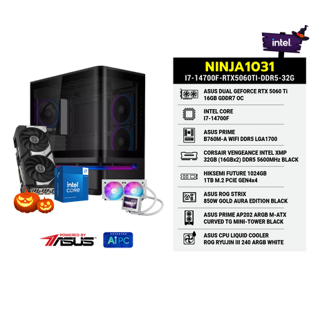 คอมประกอบ NINJA1031-I7-14700F-RTX5060TI-DDR5-32G Powered BY ASUS