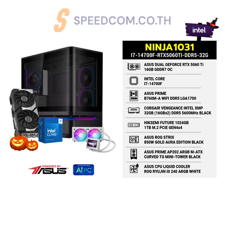 คอมประกอบ NINJA1031-I7-14700F-RTX5060TI-DDR5-32G Powered BY ASUS