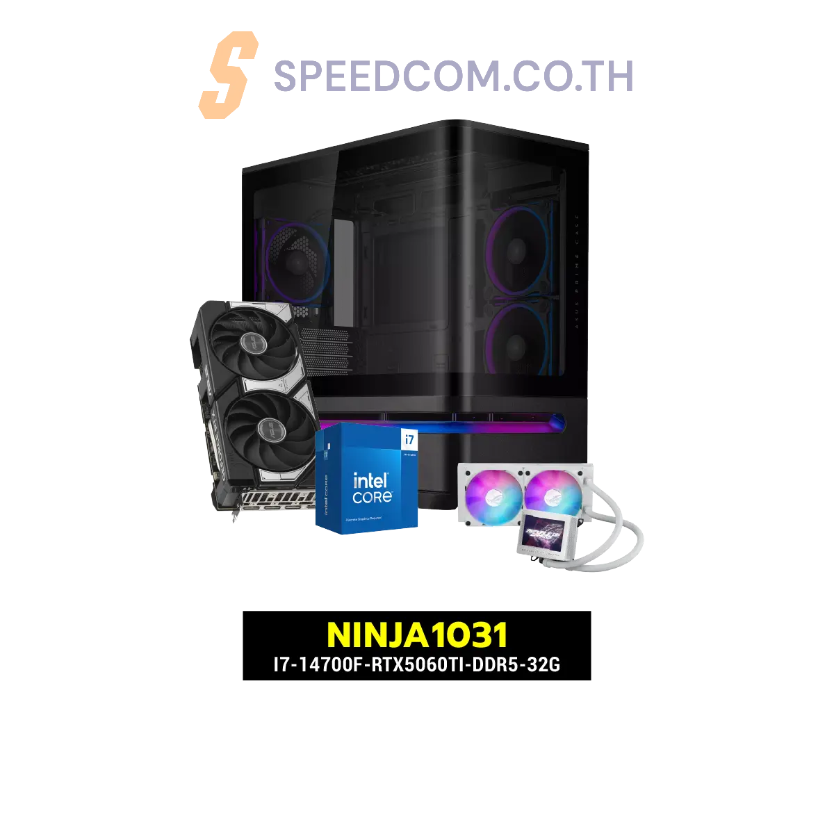 คอมประกอบ NINJA1031-I7-14700F-RTX5060TI-DDR5-32G Powered BY ASUS