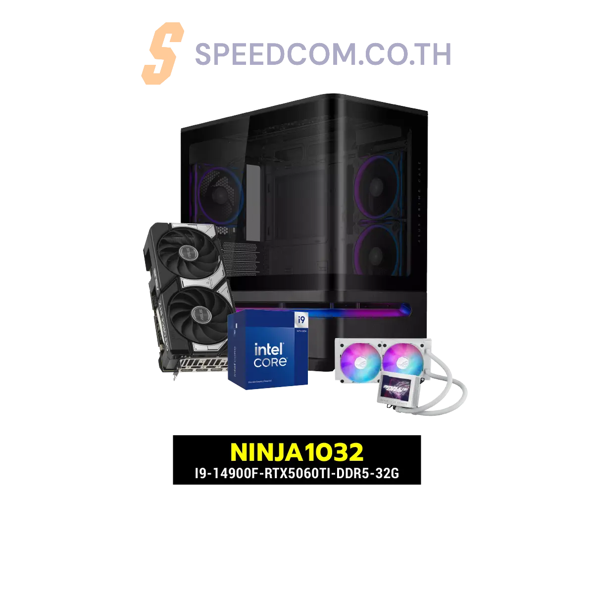 คอมประกอบ NINJA1032-I9-14900F-RTX5060TI-DDR5-32G Powered BY ASUS
