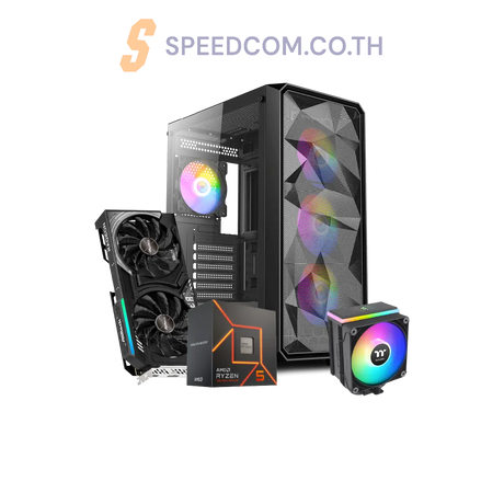 คอมประกอบ NINJA1135-R5-7500F-RX9060XT-DDR5-32G Powered BY ASROCKSpeedCom