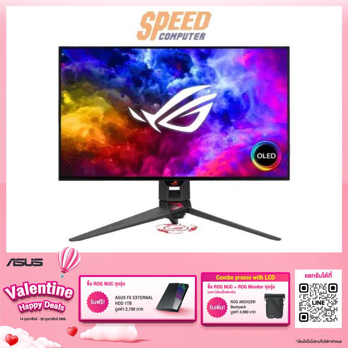 จอมอนิเตอร์ Asus PG27AQDM 26.5" OLED 240Hz สีดำ