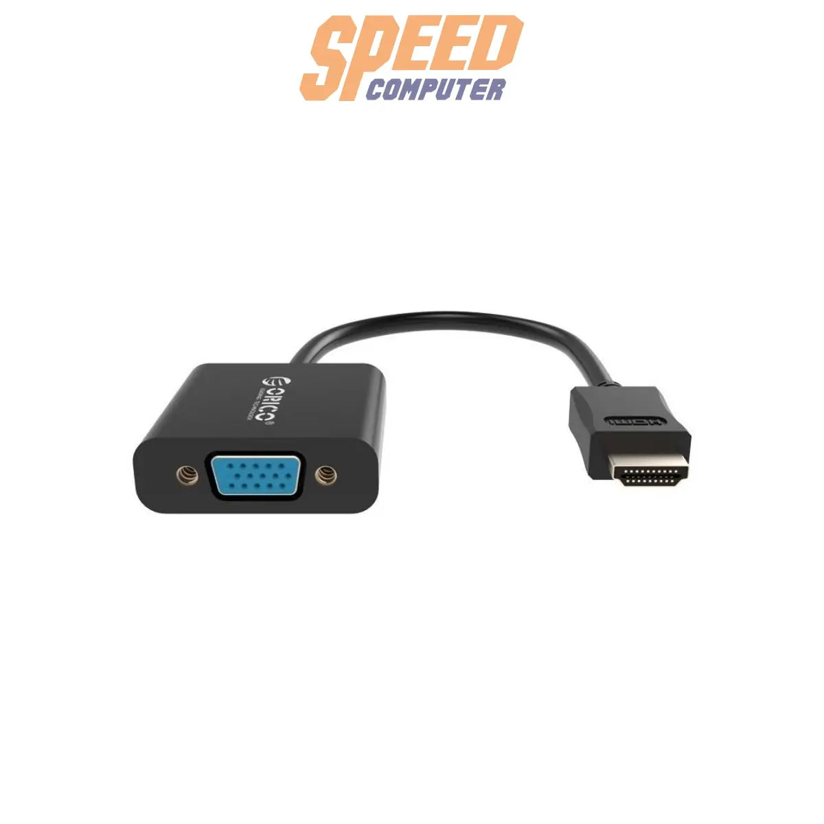 Dhtv อุปกรณ์แปลงสัญญาณ ORICO DHTV-C20-BK HDMI A to VGA - SpeedCom