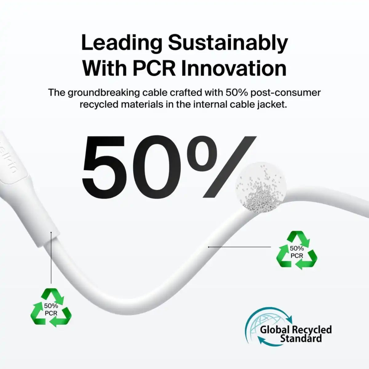 สายชาร์จ Belkin BoostCharge USB-A Cable to Lightning 6.6ft/2m