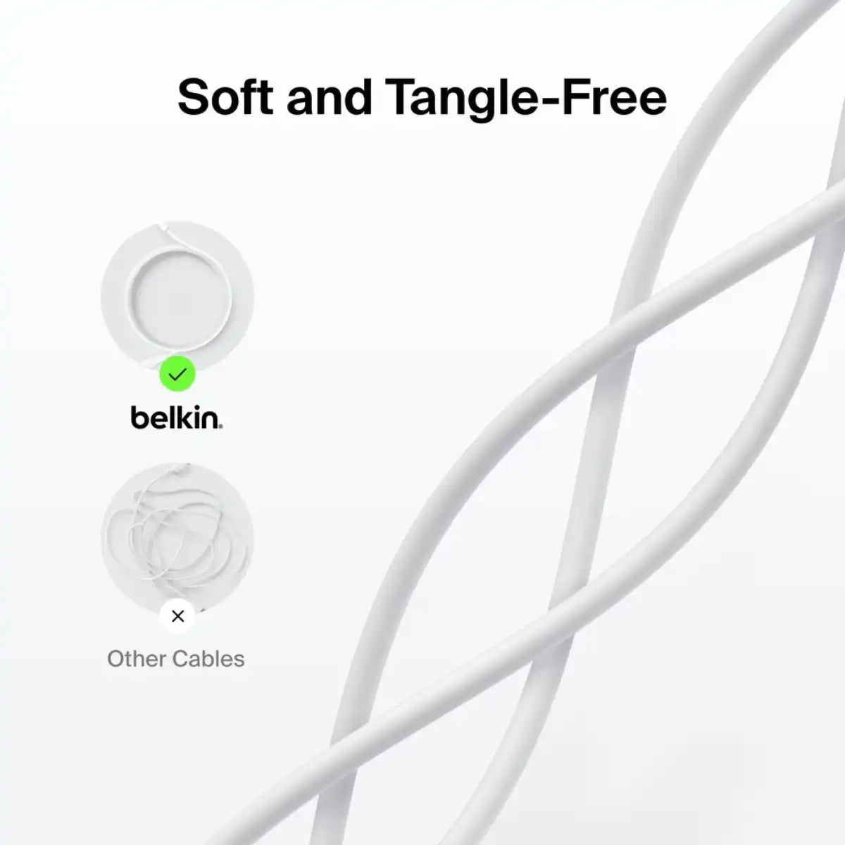 สายชาร์จ Belkin BoostCharge USB-A Cable to Lightning 6.6ft/2m