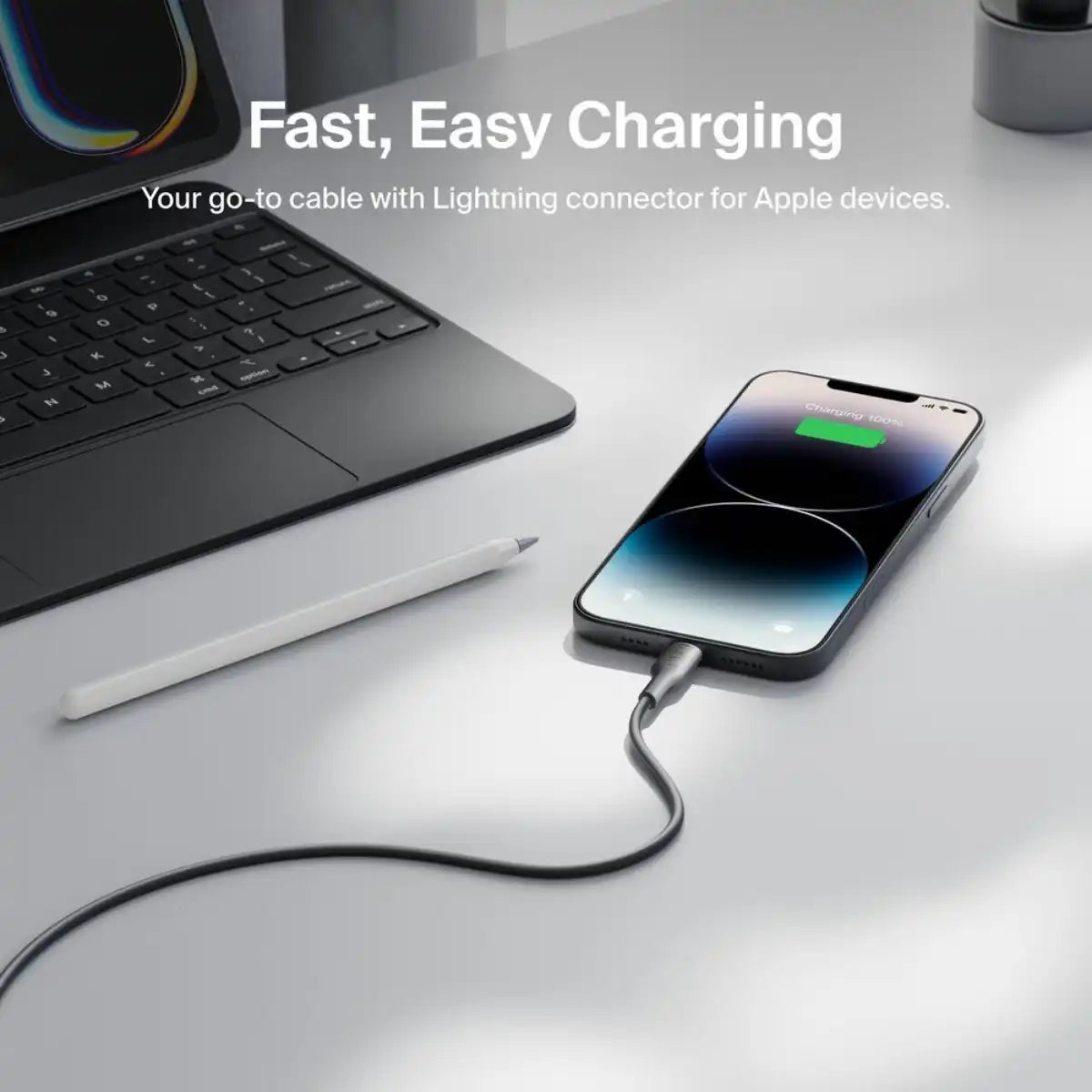 สายชาร์จ Belkin BoostCharge USB-A Cable to Lightning 6.6ft/2m