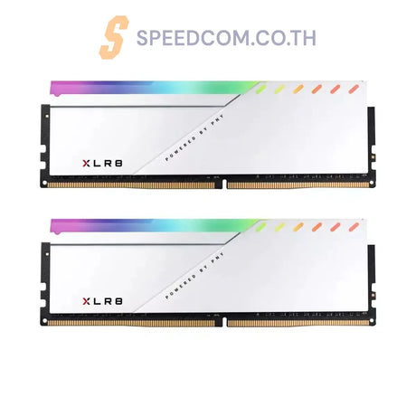 หน่วยความจำ แรม พีซี PNY XLR8 RGB DDR4 3600MHz 16GB(8GBx2) สีเงิน - SpeedCom