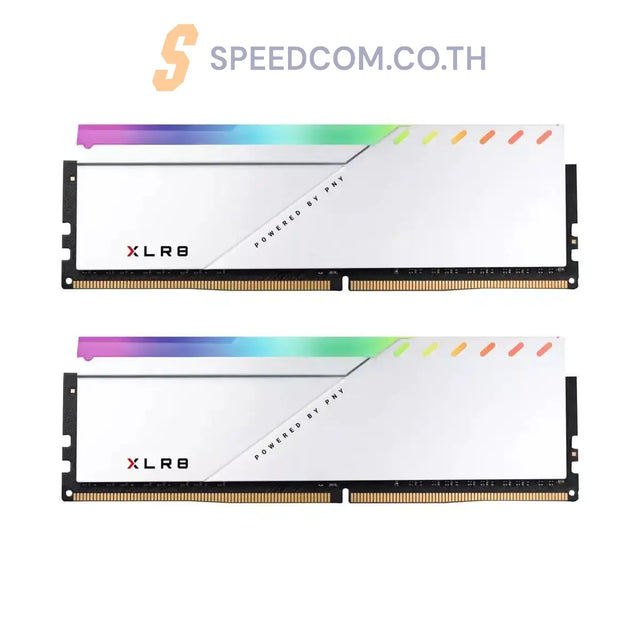 หน่วยความจำ แรม พีซี PNY XLR8 RGB DDR4 3600MHz 16GB(8GBx2) สีเงิน - SpeedCom