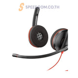 หูฟัง Poly Blackwire 3220 Stereo USB-C Headset +USB-C/A Adapter (8X228AA) - SpeedCom
