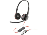หูฟัง Poly Blackwire 3220 Stereo USB-C Headset +USB-C/A Adapter (8X228AA)SpeedCom