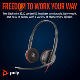หูฟัง Poly Blackwire 3220 (8X2J9A6)USB-C HS +USB-C/A (BULK) - SpeedCom