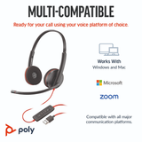 หูฟัง Poly Blackwire 3220 (8X2J9A6)USB-C HS +USB-C/A (BULK) - SpeedCom