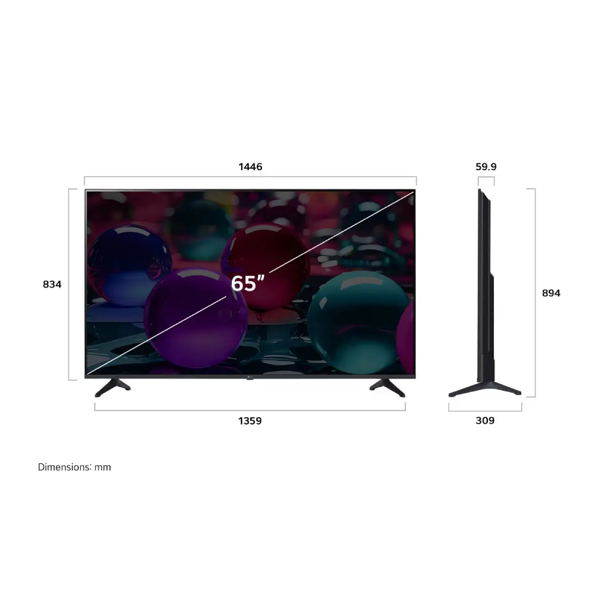 สมาร์ททีวี LG SMART TV 4K ULTRA HD (3,840 x 2,160) 60Hz HDR10 สีดำ - SpeedCom