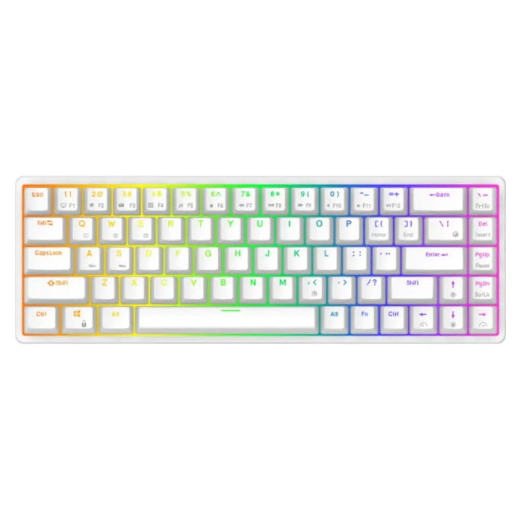 คีย์บอร์ด ROYAL KLUDGE RK837 WH WL RED SW สีขาวSpeedCom