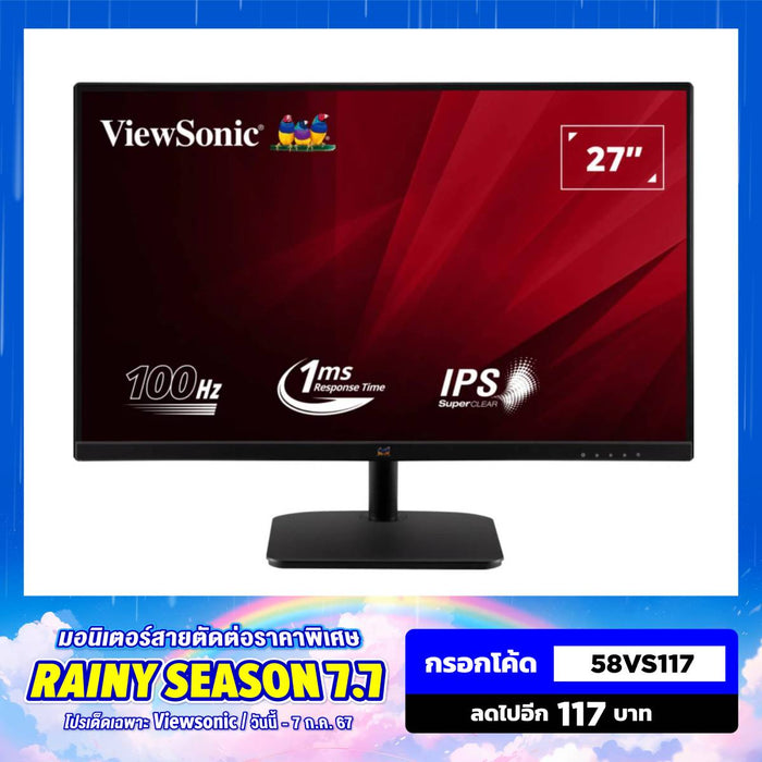 Monitor ViewSonic VA2732-H 27.0" IPS 100Hz Black