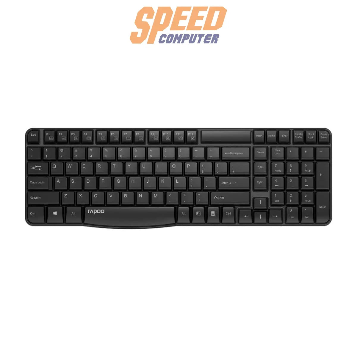 คีย์บอร์ด Rapoo E1050 USB WIRELESS 2.4GHz - SpeedCom