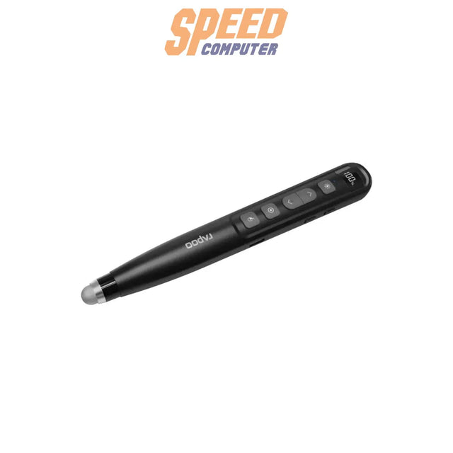 ปากกาเลเซอร์พรีเซนต์ไร้สาย Rapoo รุ่น XR310-BK สีดำ พร้อมแบตเตอรี่ในตัว ใช้งานสะดวกสำหรับการนำเสนอ