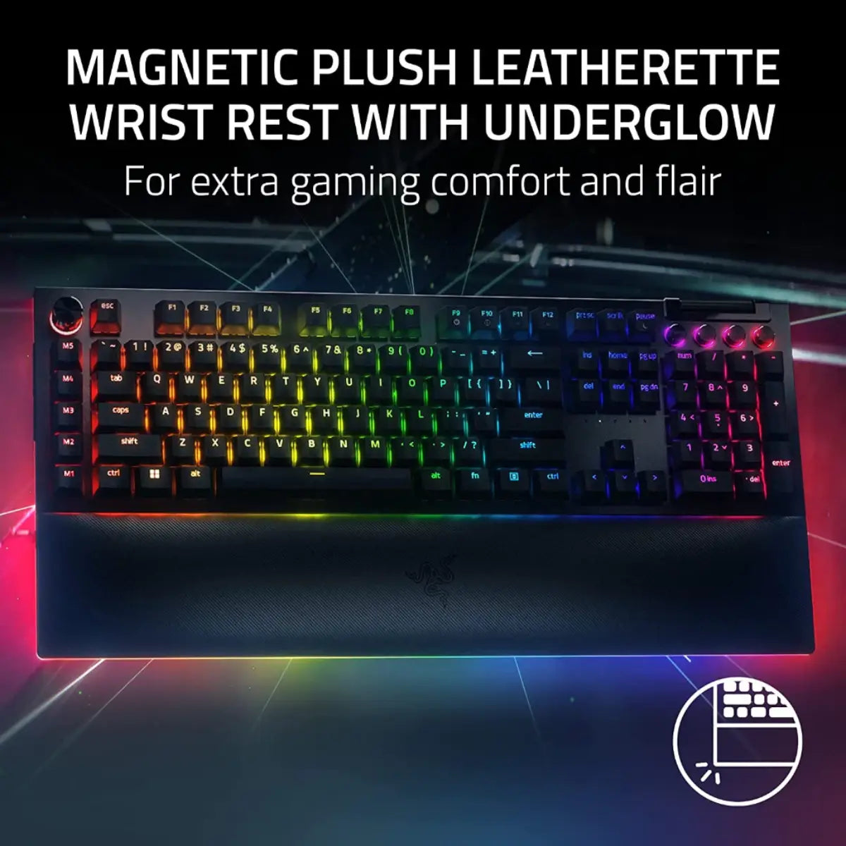 คีย์บอร์ด Razer Gaming Blackwidow V4 Pro Wireless สีดำ - SpeedCom