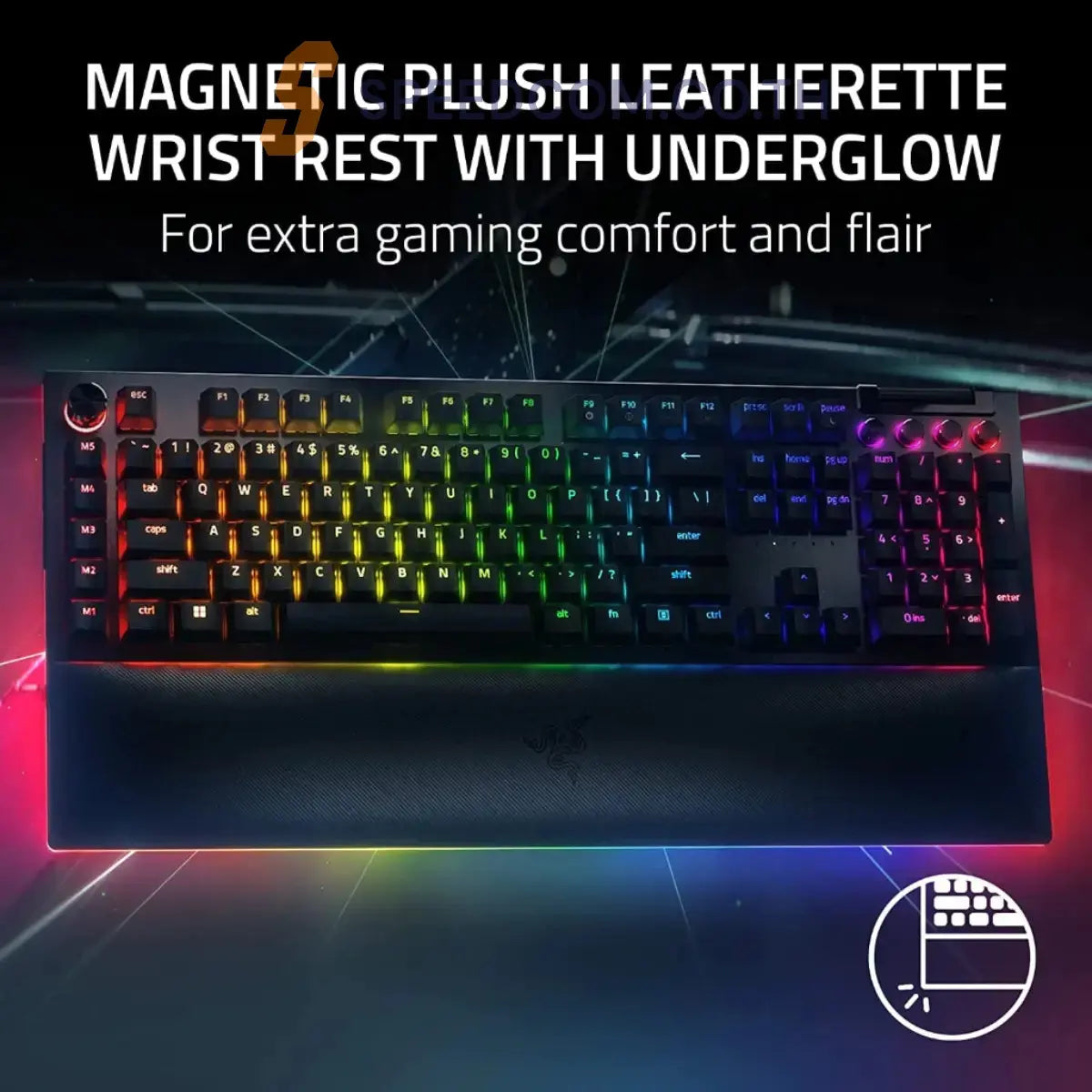 คีย์บอร์ด Razer Gaming Blackwidow V4 Pro Wireless สีดำ - SpeedCom