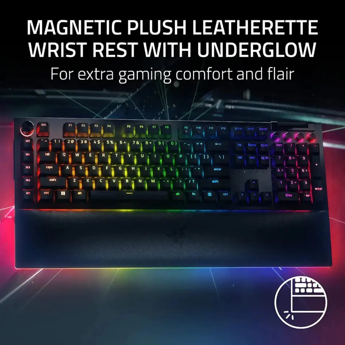 คีย์บอร์ด Razer Gaming Blackwidow V4 Pro Wireless สีดำ - SpeedCom