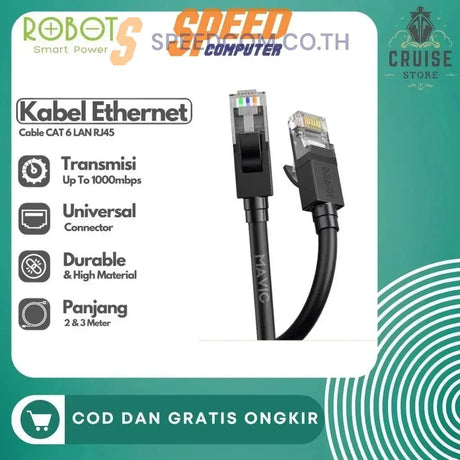 สายแลน Robot CABLE LAN CAT6 - SpeedCom