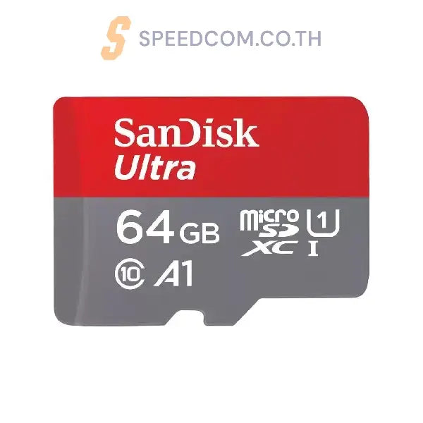 ไมโครเอสดีการ์ด SANDISK ULTRA MICROSDXC UHS-I CARD 64 GB - SpeedCom