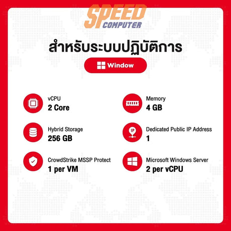 บริการ SIS Cloud Server Small Pacakge สำหรับ 1 ปี - SpeedCom