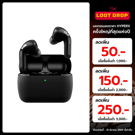 หูฟังไร้สาย HyperX Cloud Mix BUD2 Wireless (7D0A4AA) สีดำSpeedCom